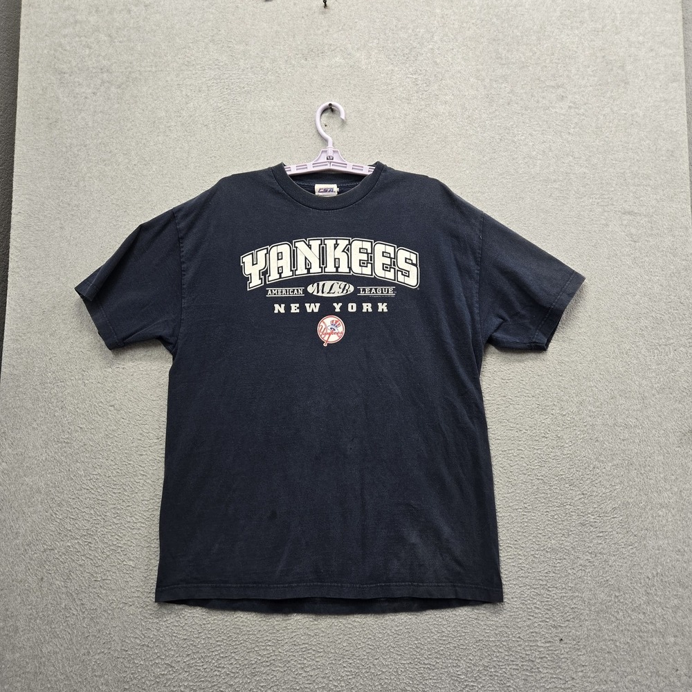 New York Yankees Men Jersey XL Navy CSA Graphic Team Logo Baseball Tee